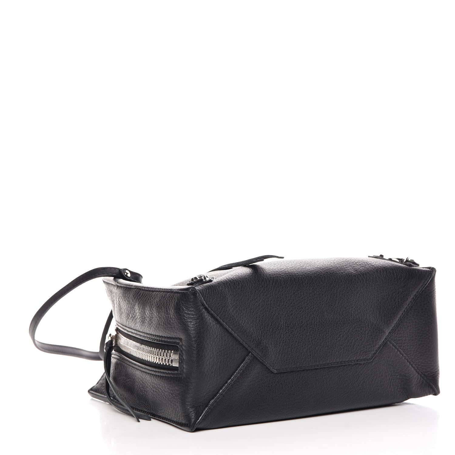 Balenciaga Grained Calfskin Papier Mini A4 Zip Around Tote Black 4 of 7