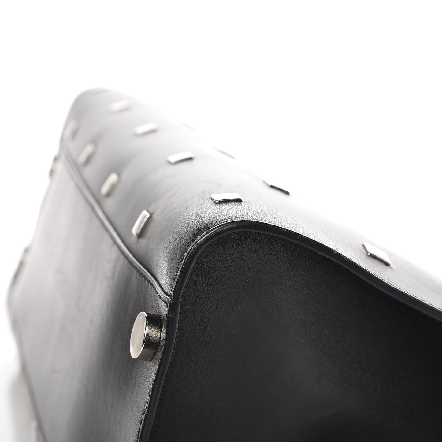Calfskin Studded Riley Tote Black