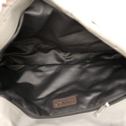 Chanel Glazed Calfskin Twisted Maxi Flap Light Grey 5 of 12