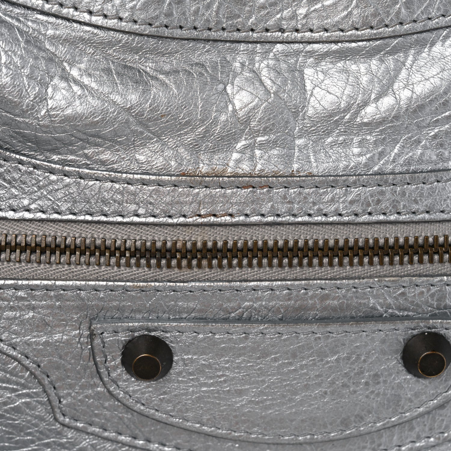Balenciaga Metallic Agneau Classic Hardware Velo Gris Aluminum 14 of 15