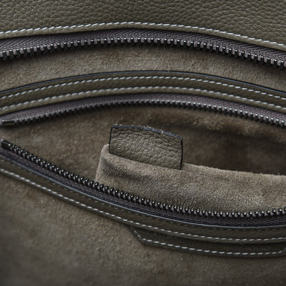 Celine Drummed Calfskin Mini Luggage Souris 7 of 15
