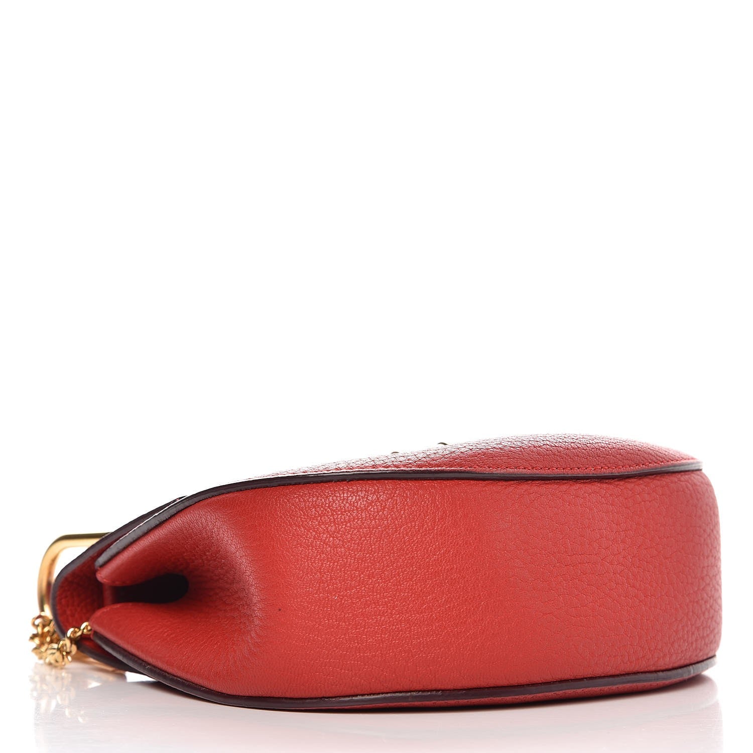 Chloe Grained Lambskin Mini Drew Shoulder Bag Plaid Red 4 of 8