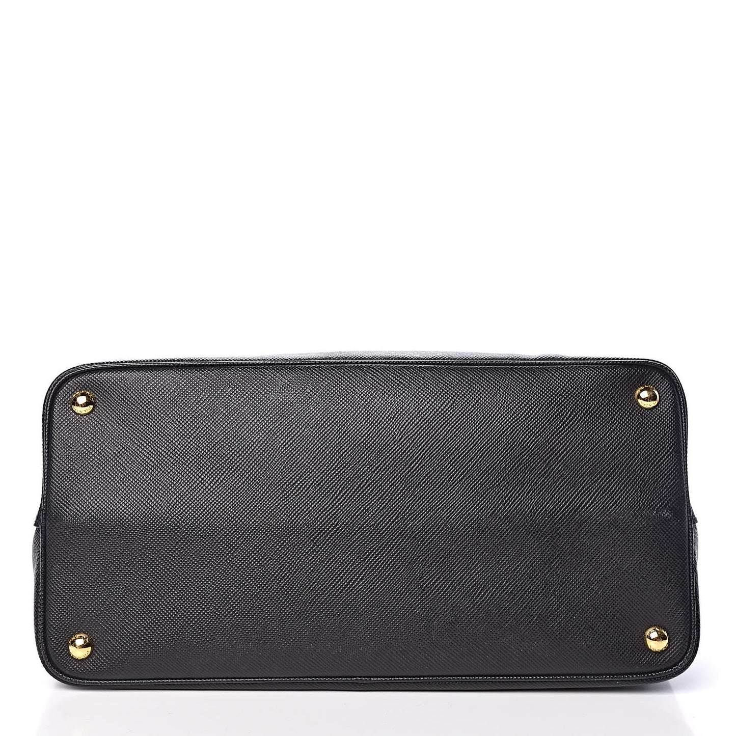 Saffiano Cuir Large Double Bag Black Fuoco