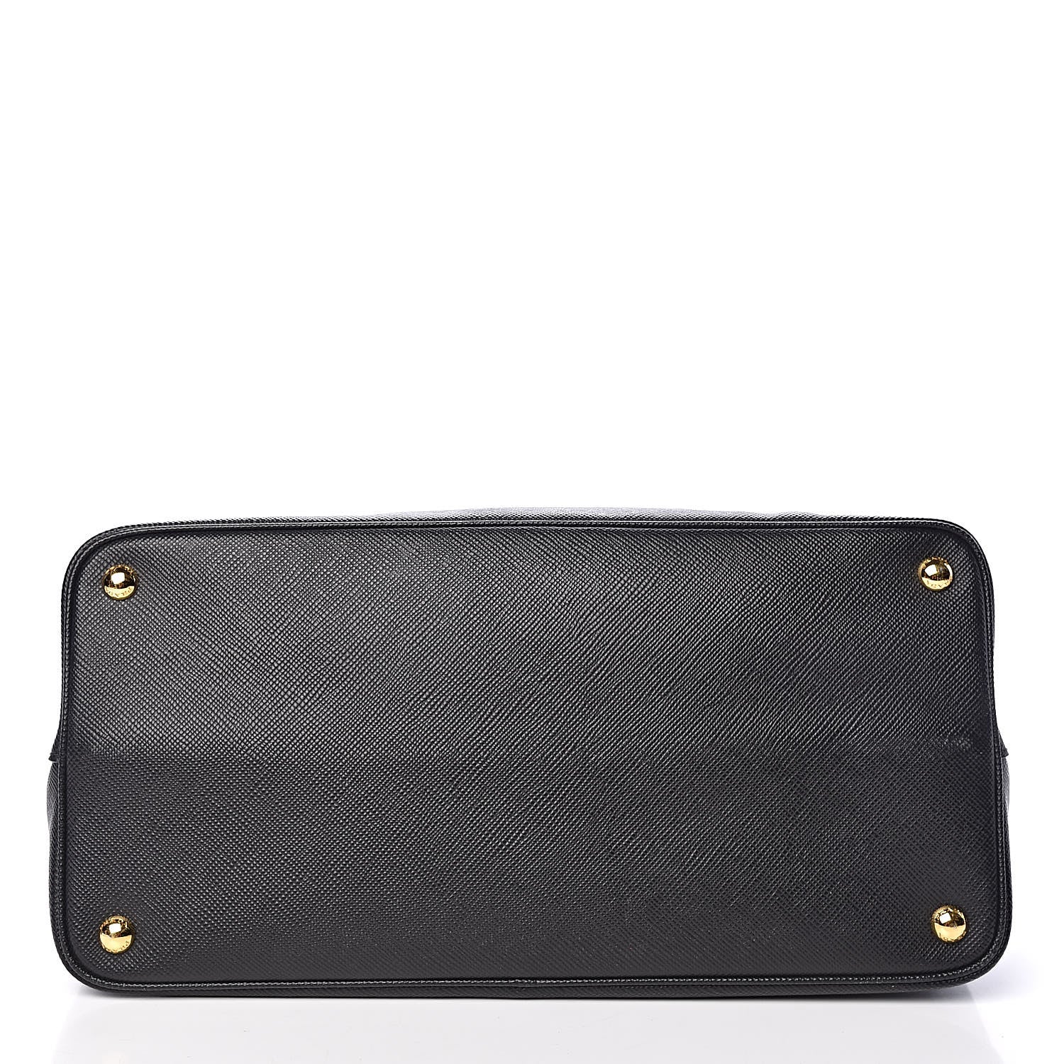 Prada Saffiano Cuir Large Double Bag Black Fuoco 12 of 14