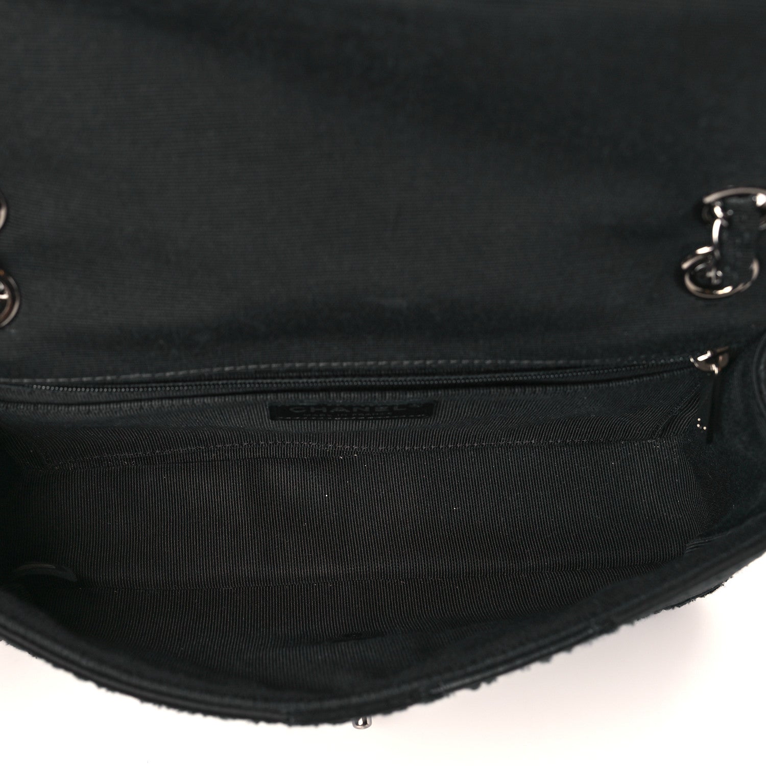 Chanel Tweed Patchwork Medium Single Flap Black 5 of 10