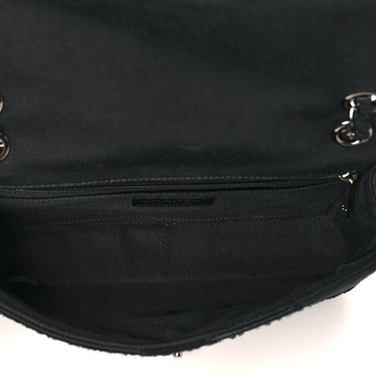 Chanel Tweed Patchwork Medium Single Flap Black 5 of 10
