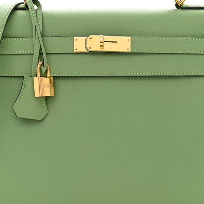 Hermes Epsom Kelly Sellier 32 Vert Criquet 8 of 13