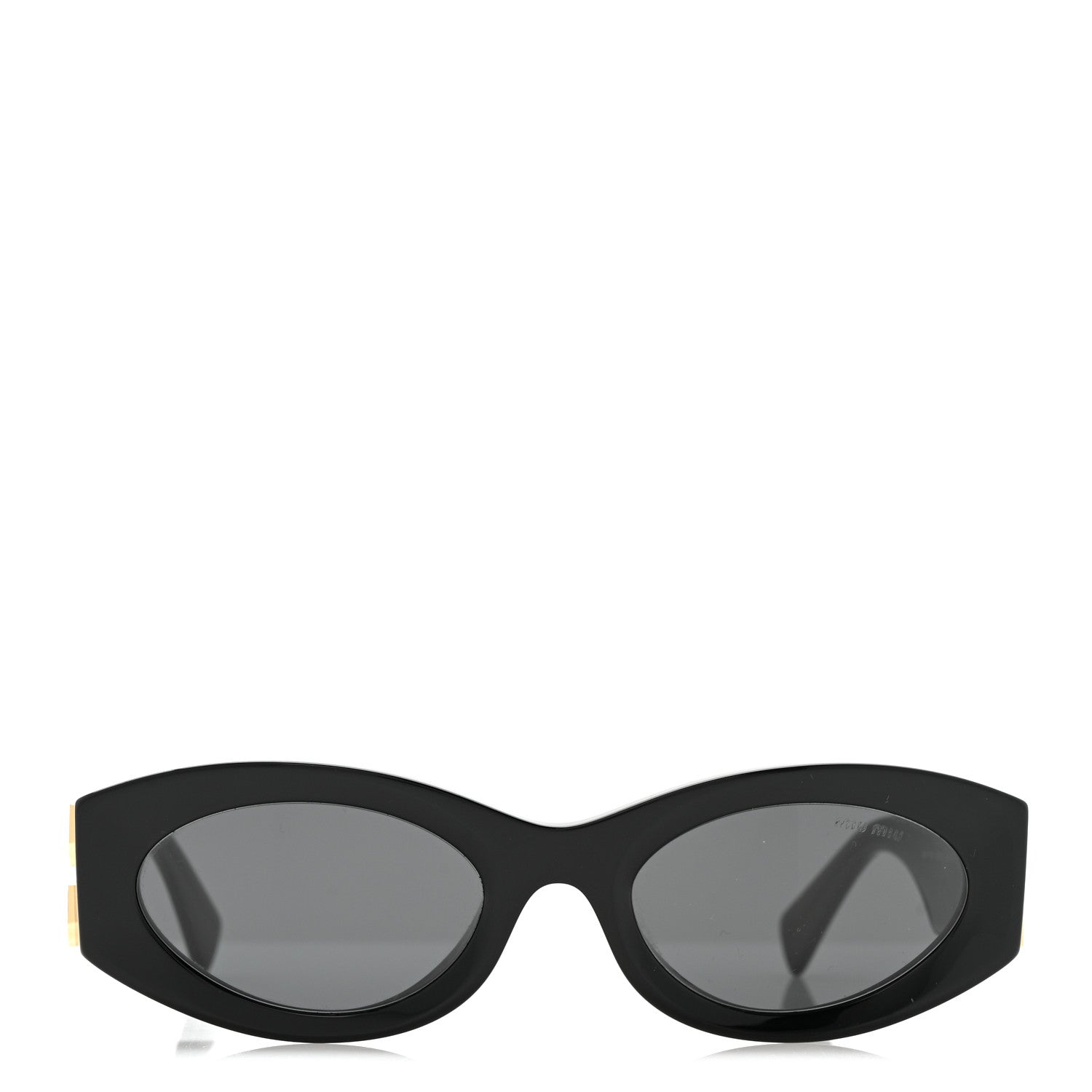 Miu Miu Acetate Oval Glimpse Sunglasses SMU11W Black 2 of 8
