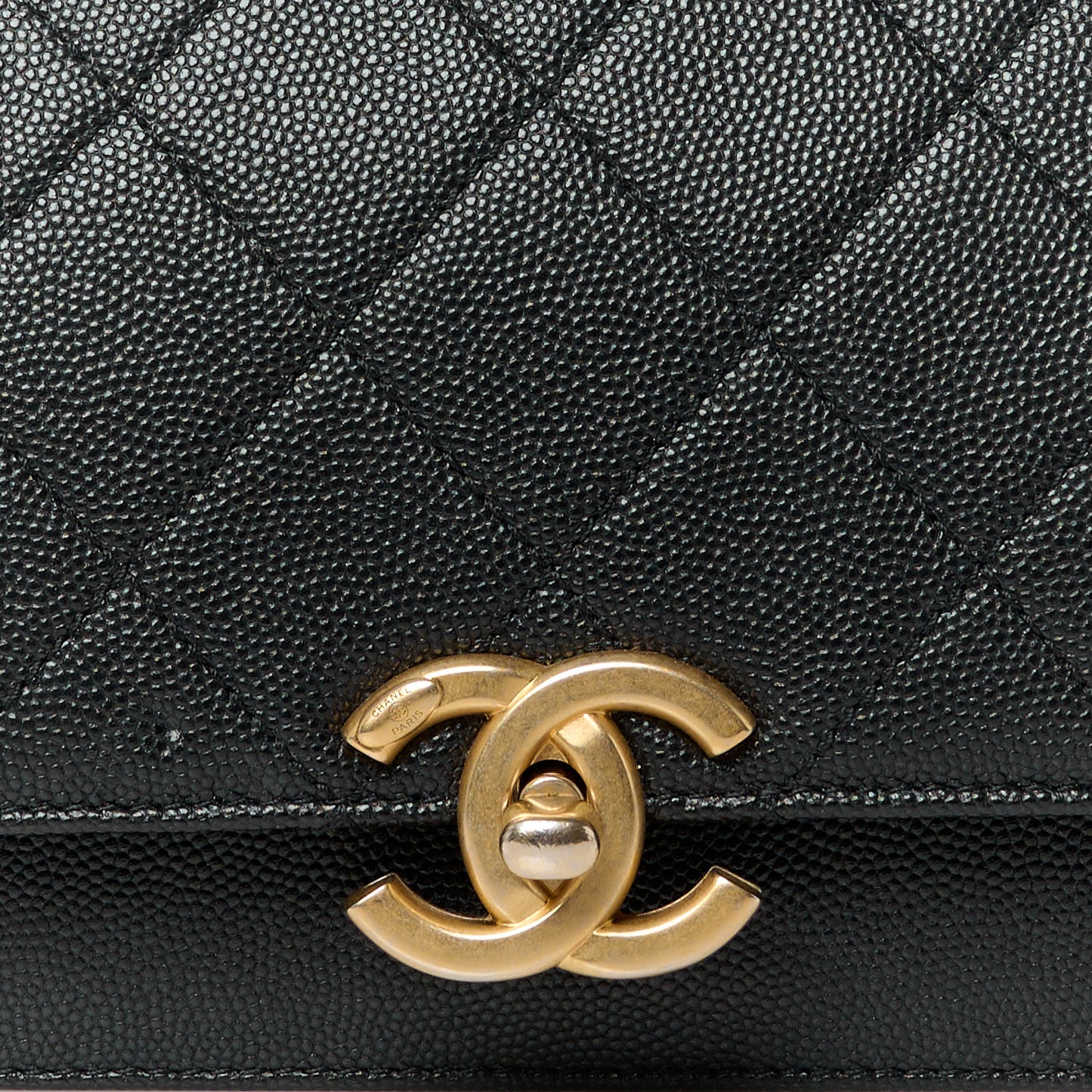 Caviar Mini Messenger Bag Black