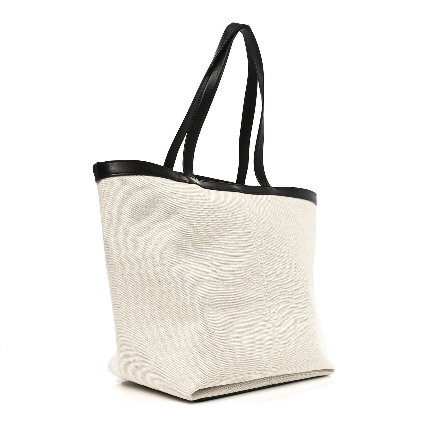 Canvas Mix Nappa Intrecciato Medium Flip Flap Tote Natural Fondant