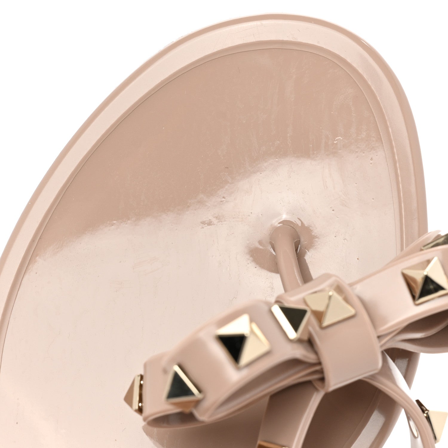 Valentino Garavani PVC Jelly Rockstud Bow Thong Sandals 39 Poudre 8 of 8