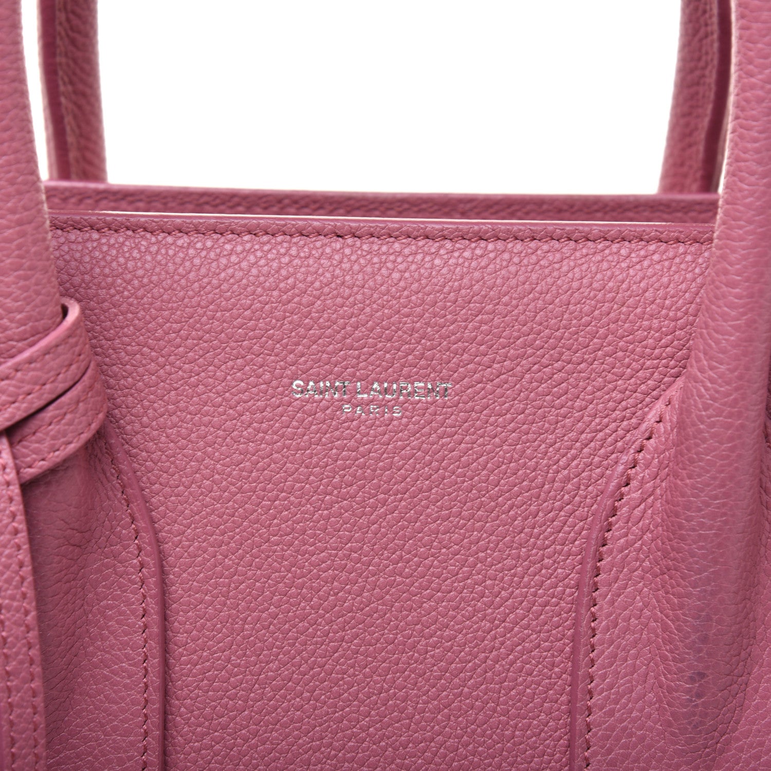 Saint Laurent Grained Calfskin Small Sac De Jour Dark Rose 12 of 33