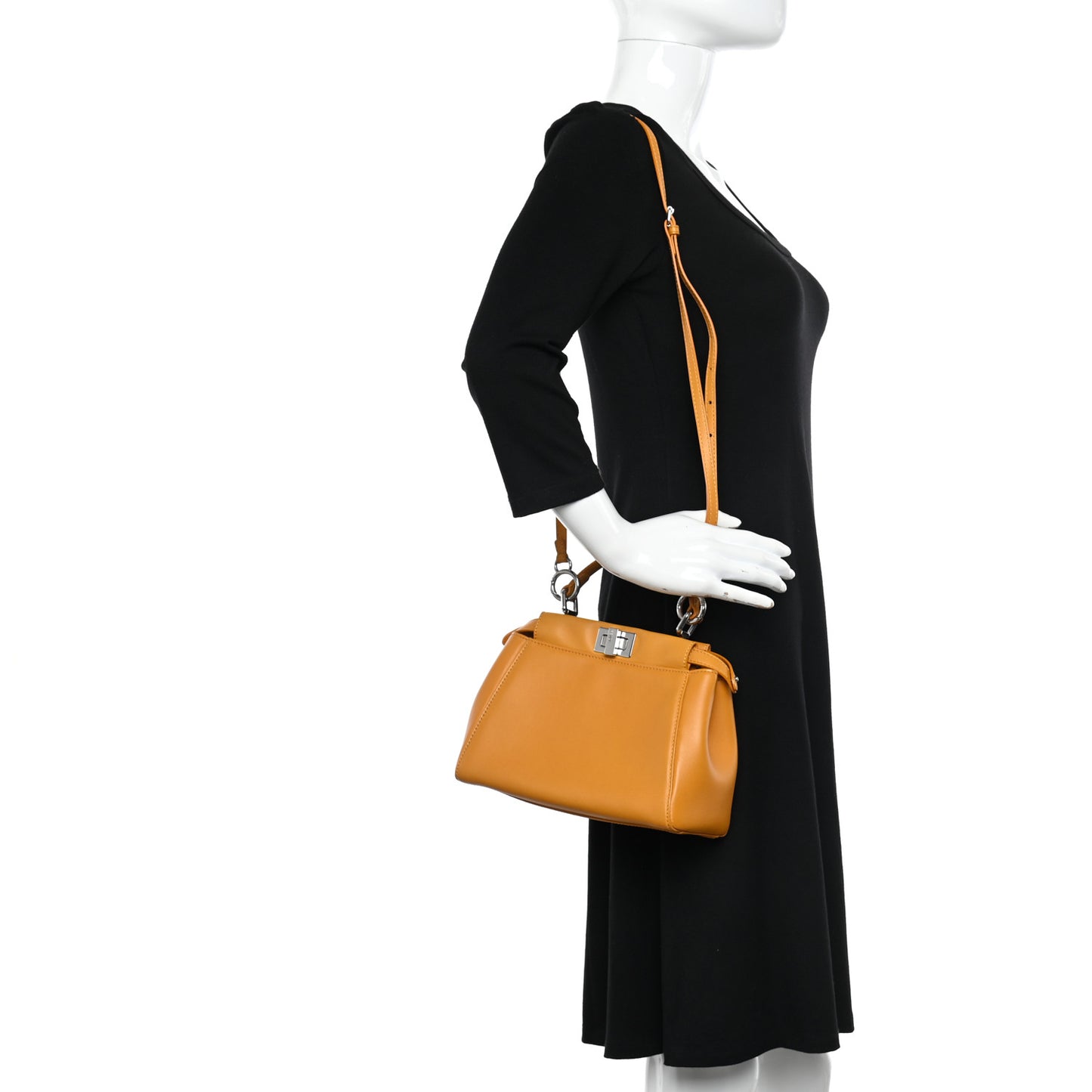 Nappa Mini Peekaboo Iconic Satchel Giallo Syrup