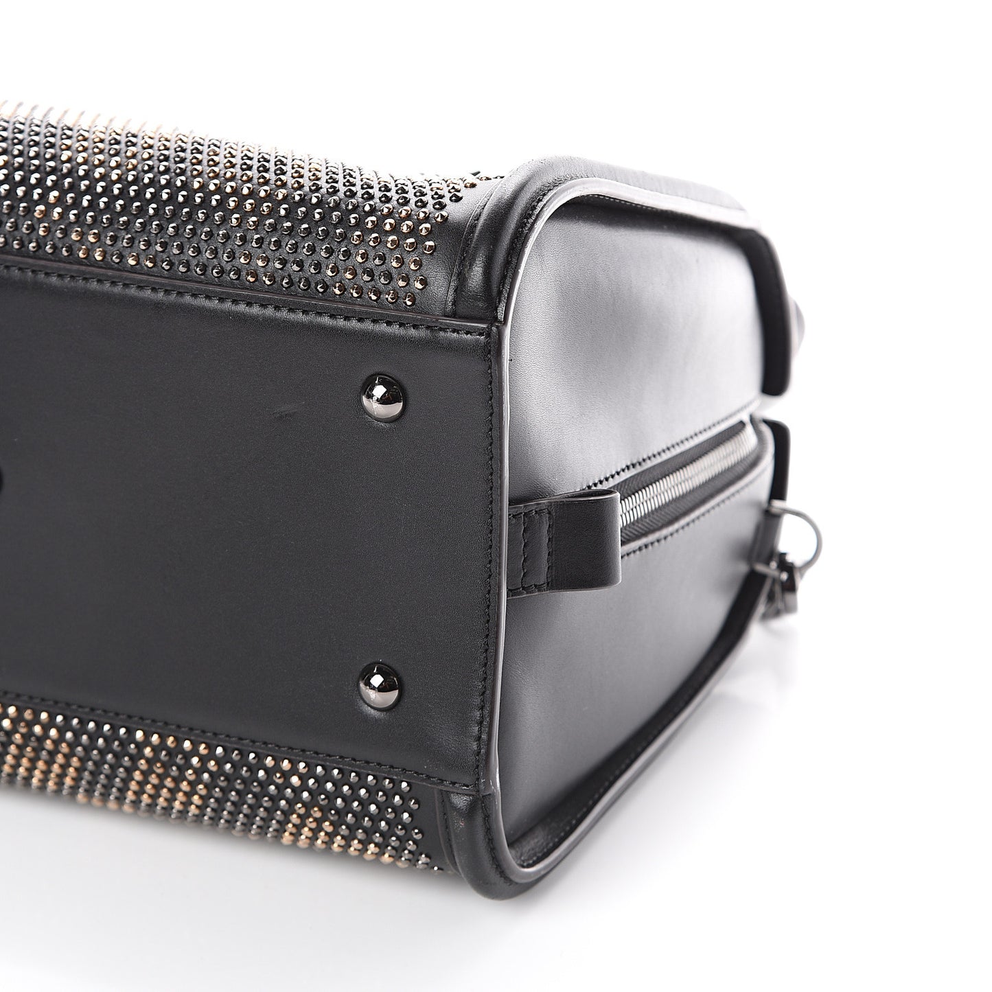 Calfskin Balam Spitze Boston Bag Black