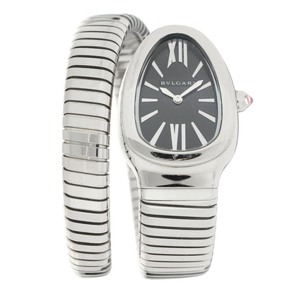 Bulgari Stainless Steel 35mm Serpenti Tubogas Quartz Watch Black 1 of 5
