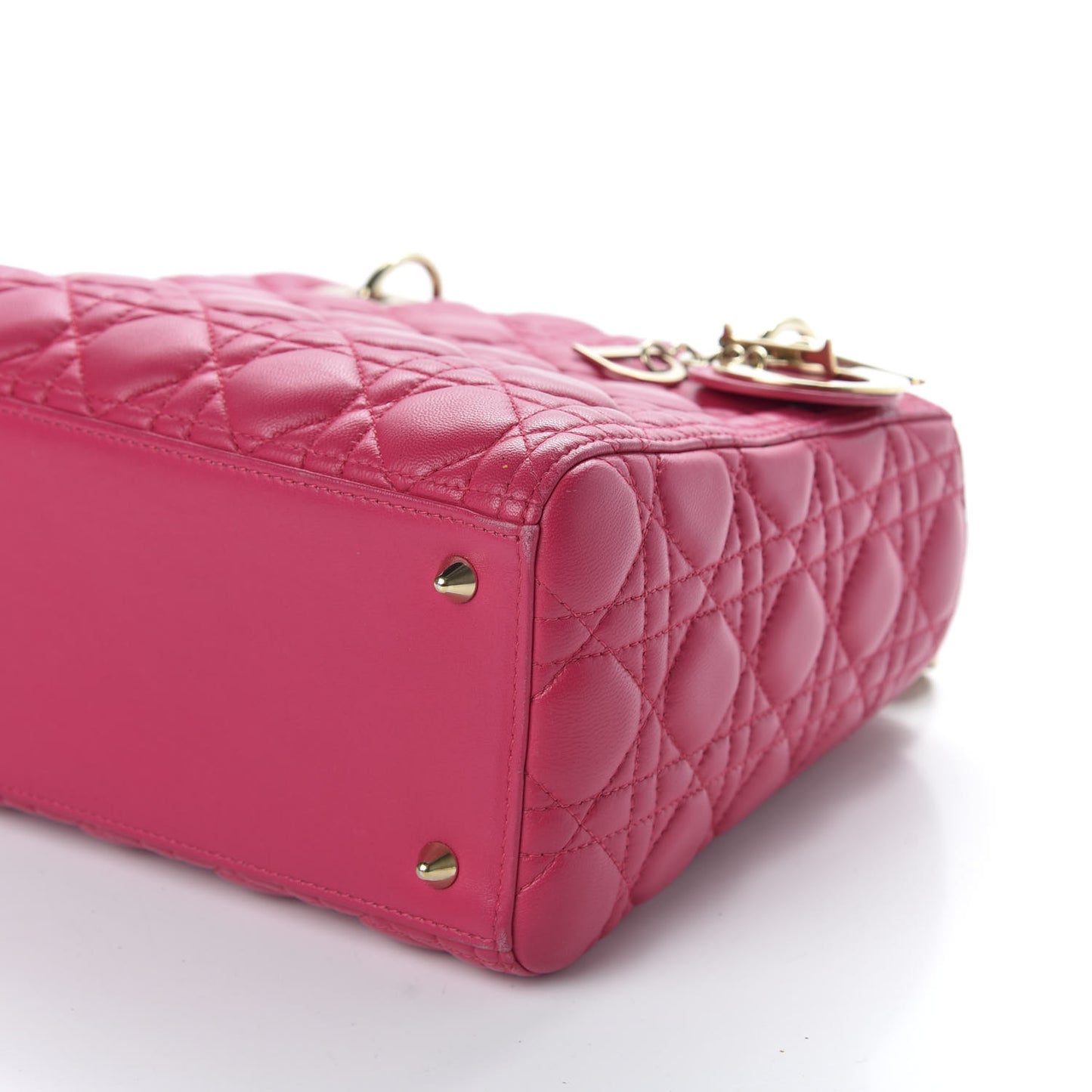 Lambskin Cannage Medium Lady Dior Pink