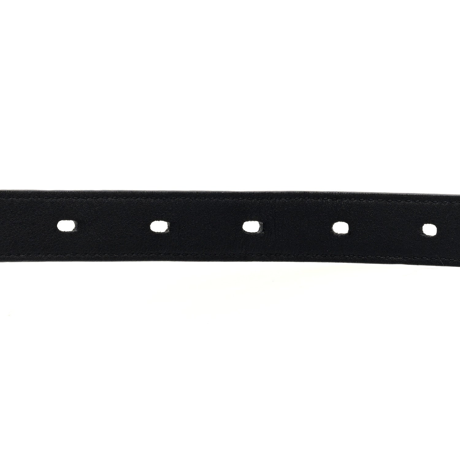 Saint Laurent Grained Calfskin Monogram Cassandre Extra Thin Square Buckle Belt 85 34 Black 4 of 4