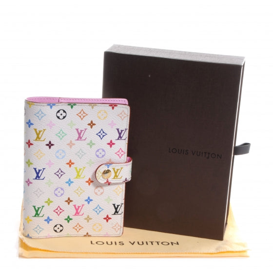 Monogram Multicolor Small Ring Agenda Cover White