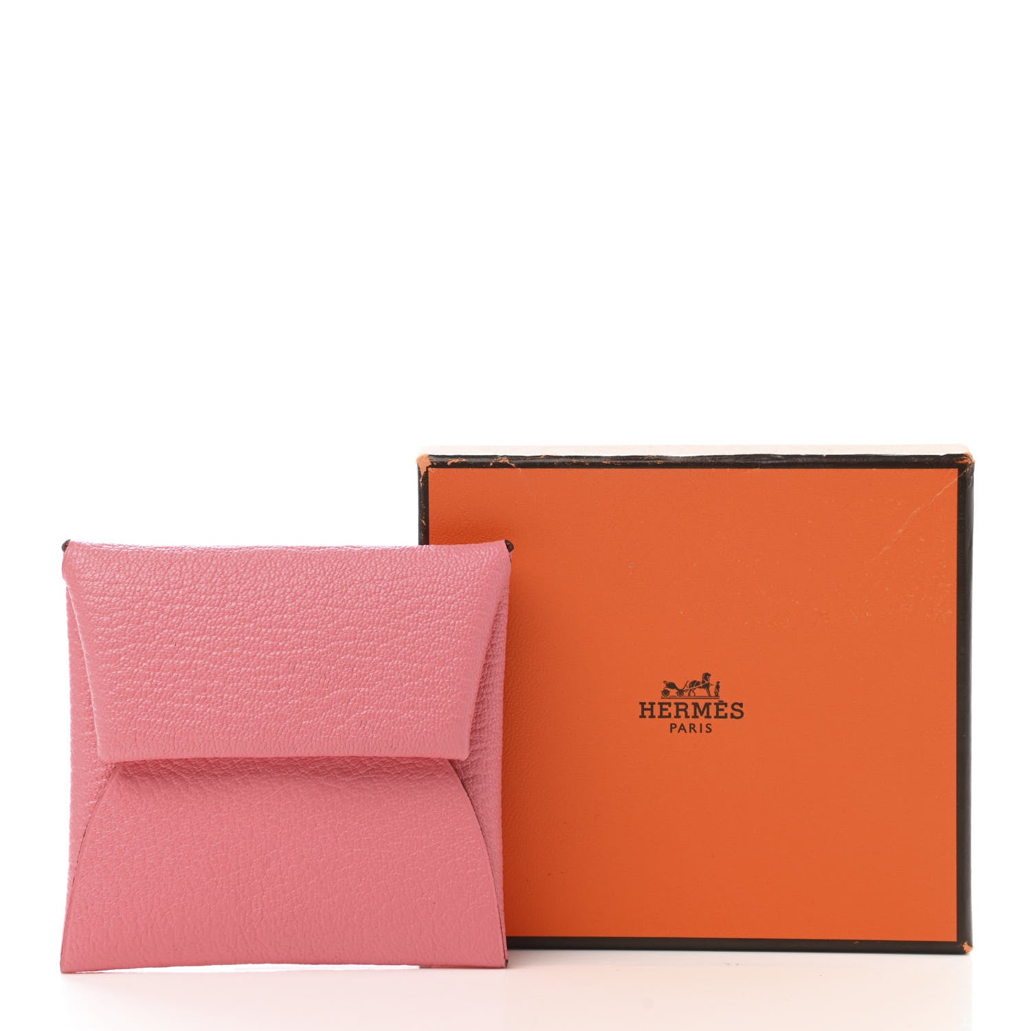 Hermes Chevre Mysore Bastia Coin Purse Rose Ete 8 of 8