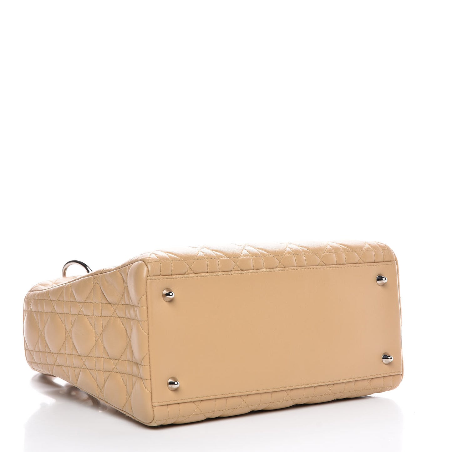 Lambskin Cannage Medium Lady Dior Beige