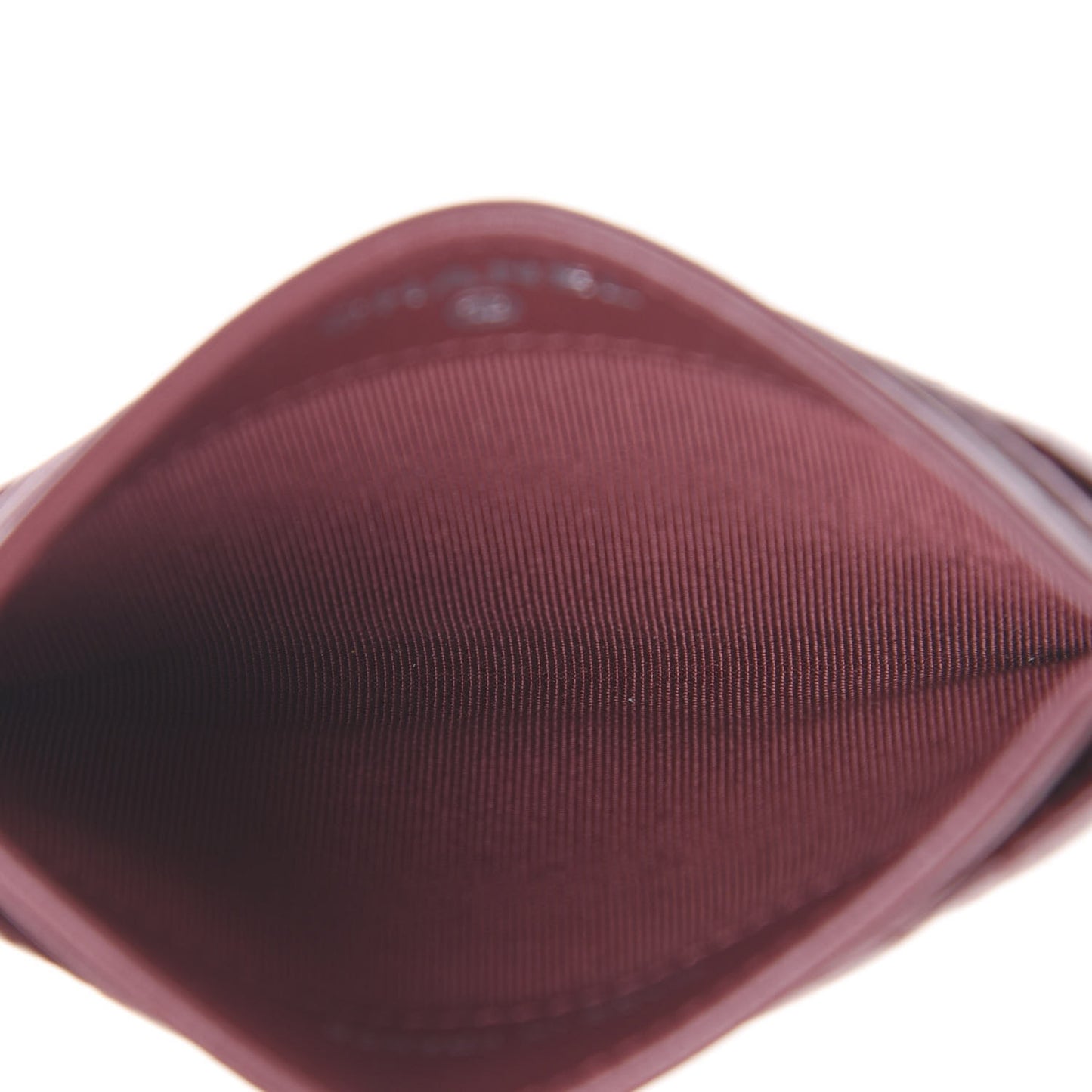 Lambskin Quilted Card Holder Burgundy