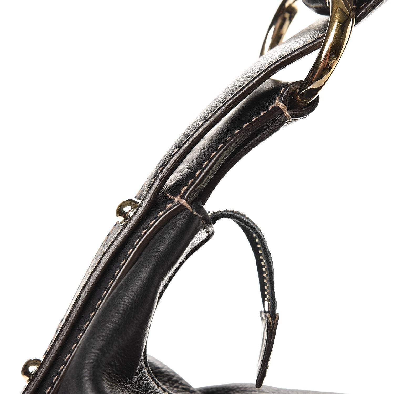 Gucci Calfskin Medium Horsebit Chain Hobo Navy 10 of 12