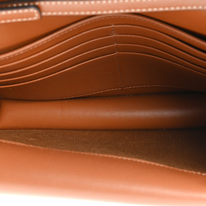 Celine Triomphe Canvas Lambskin Wallet On Strap Tan 7 of 15