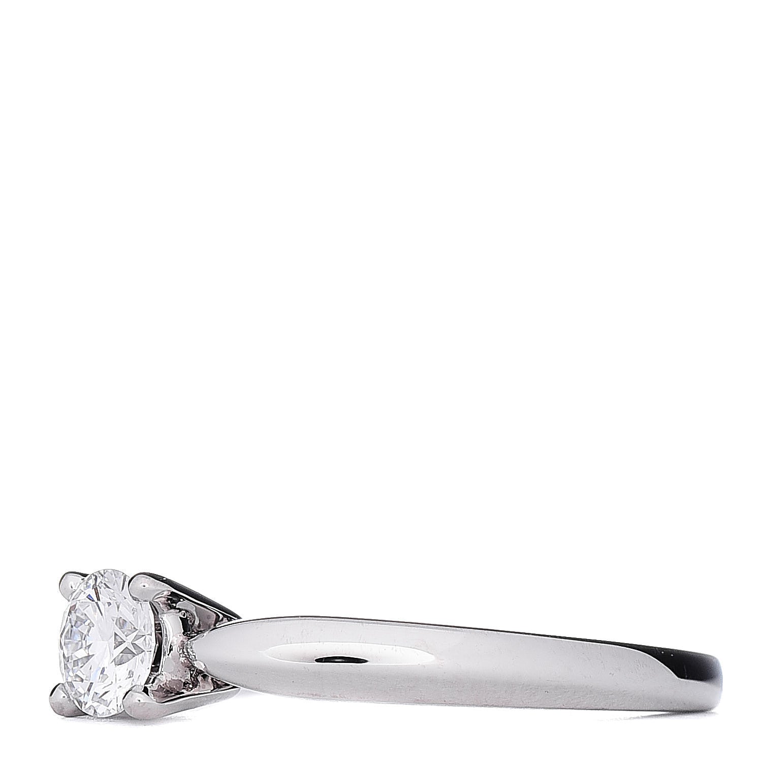 Van Cleef & Arpels Platinum Diamond .30ct Bonheur Solitaire Engagement Ring 49 4.75 3 of 7
