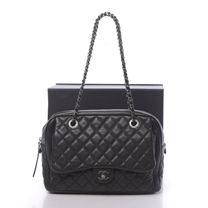 Chanel Caviar Quilted Travel Flap Tote Black 11 of 11