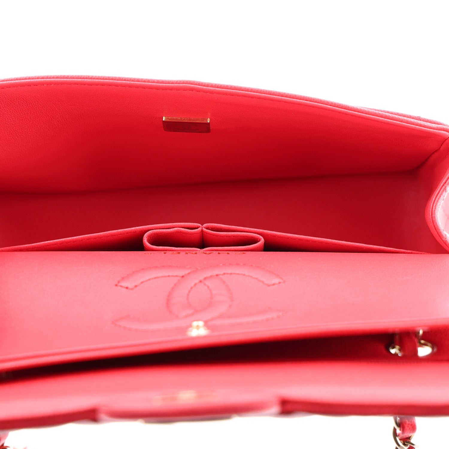 Chanel Caviar Quilted Small Double Flap Red 5 of 11