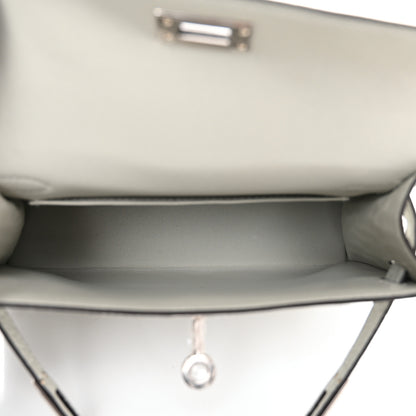 Hermes Matte Alligator Mini Kelly Sellier 20 Gris Neve 4 of 9