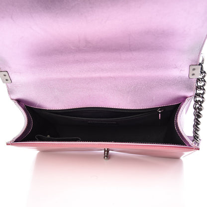 Chanel Metallic Patent Calfskin Quilted New Medium Boy Flap Light Pink 5 of 9