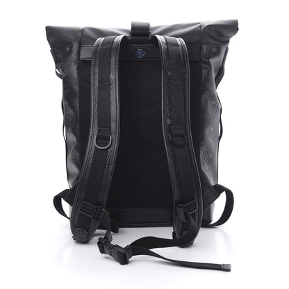 MCM Striped Visetos Roll Top Backpack Black Cognac 4 of 10