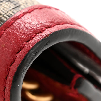 Gucci GG Supreme Monogram Web Queen Margaret Chain Wallet Red 11 of 12