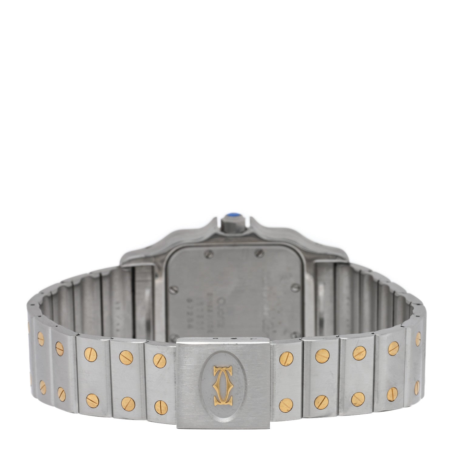 Cartier Stainless Steel 18K Yellow Gold 29mm Santos De Cartier Galbee Quartz Watch 3 of 4