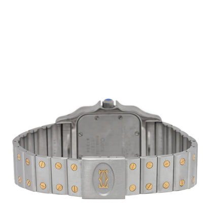 Cartier Stainless Steel 18K Yellow Gold 29mm Santos De Cartier Galbee Quartz Watch 3 of 4