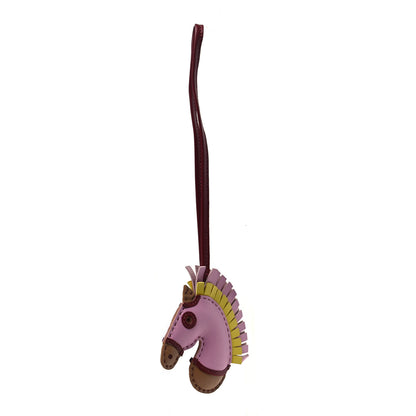 Hermes Milo Lambskin Geegee Camail Bag Charm Mauve Sylvestre Chai Lime Rouge Grenat 2 of 4