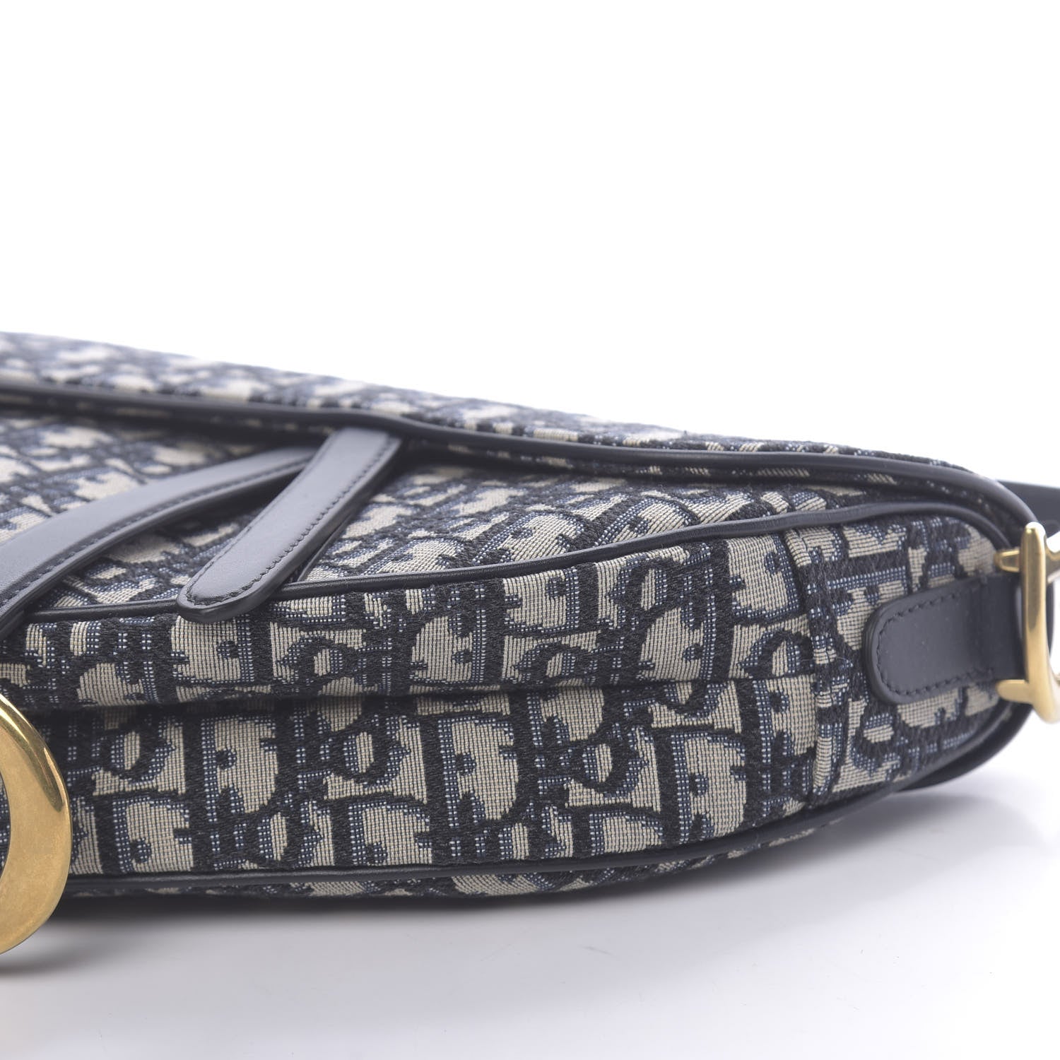 Christian Dior Oblique Saddle Bag Blue 9 of 11
