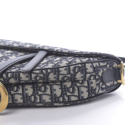 Christian Dior Oblique Saddle Bag Blue 9 of 11