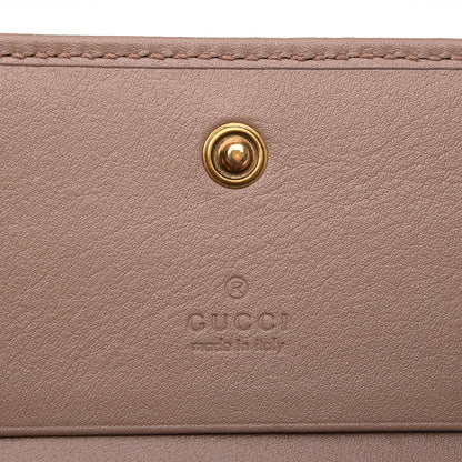 Gucci Calfskin Matelasse GG Marmont Card Case Porcelain Rose 6 of 6