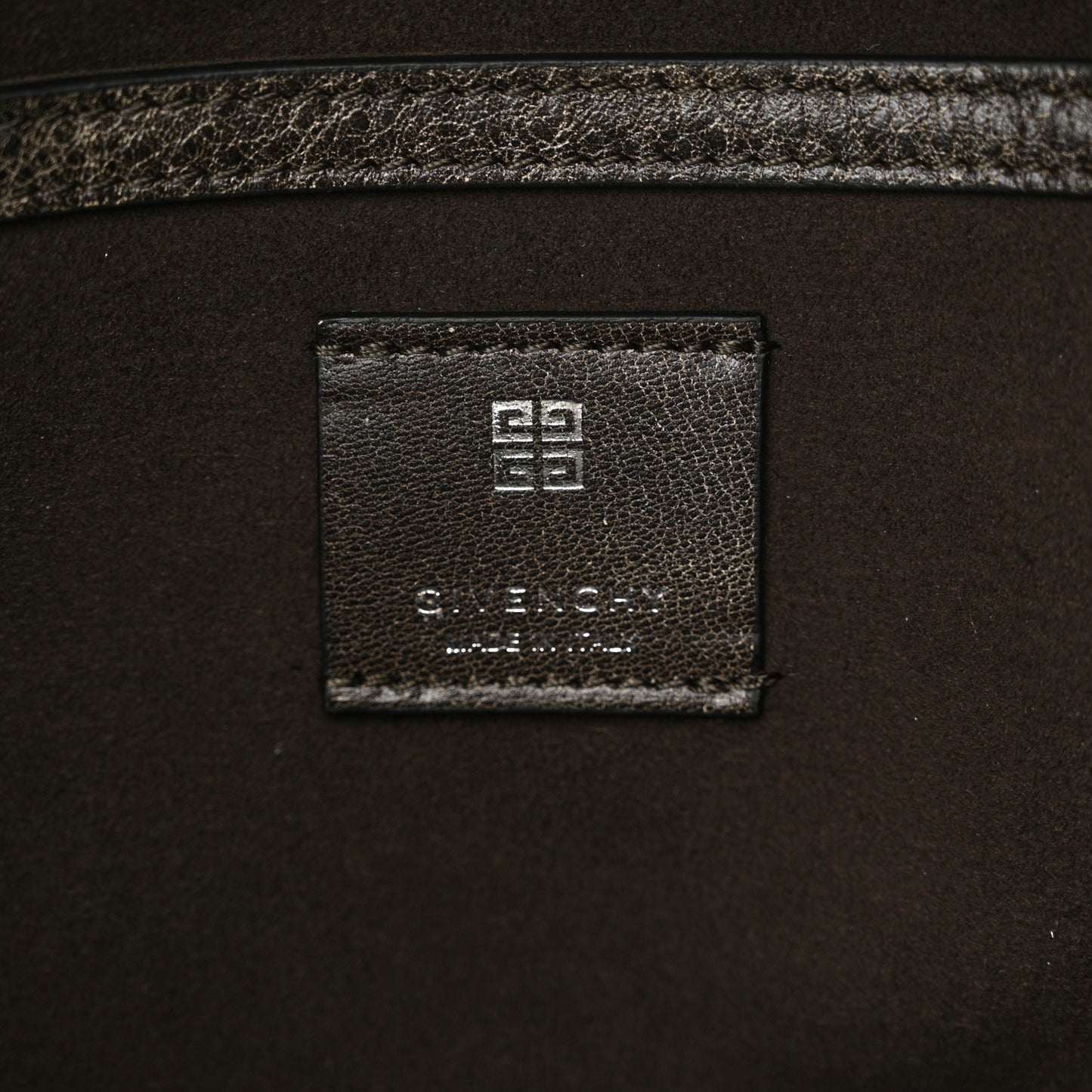 Aged Calfskin Small Pandora Mens Crossbody Black Grey