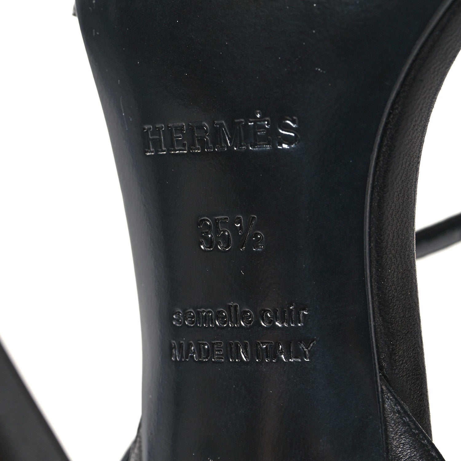 Hermes Nappa Gala 105 Sandal 35.5 Black 6 of 7