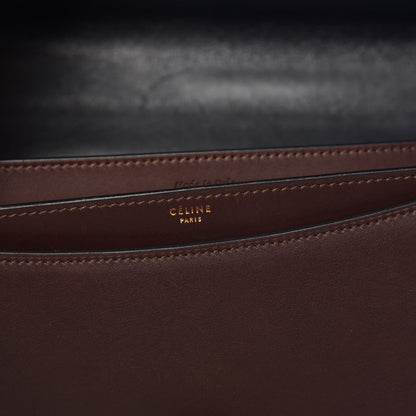 Celine Calfskin Bicolor Medium Case Flap Navy Burgundy 9 of 16