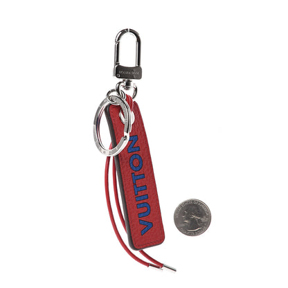 Louis Vuitton Taurillon Logo Tab Bag Charm Key Holder Blue 2 of 5
