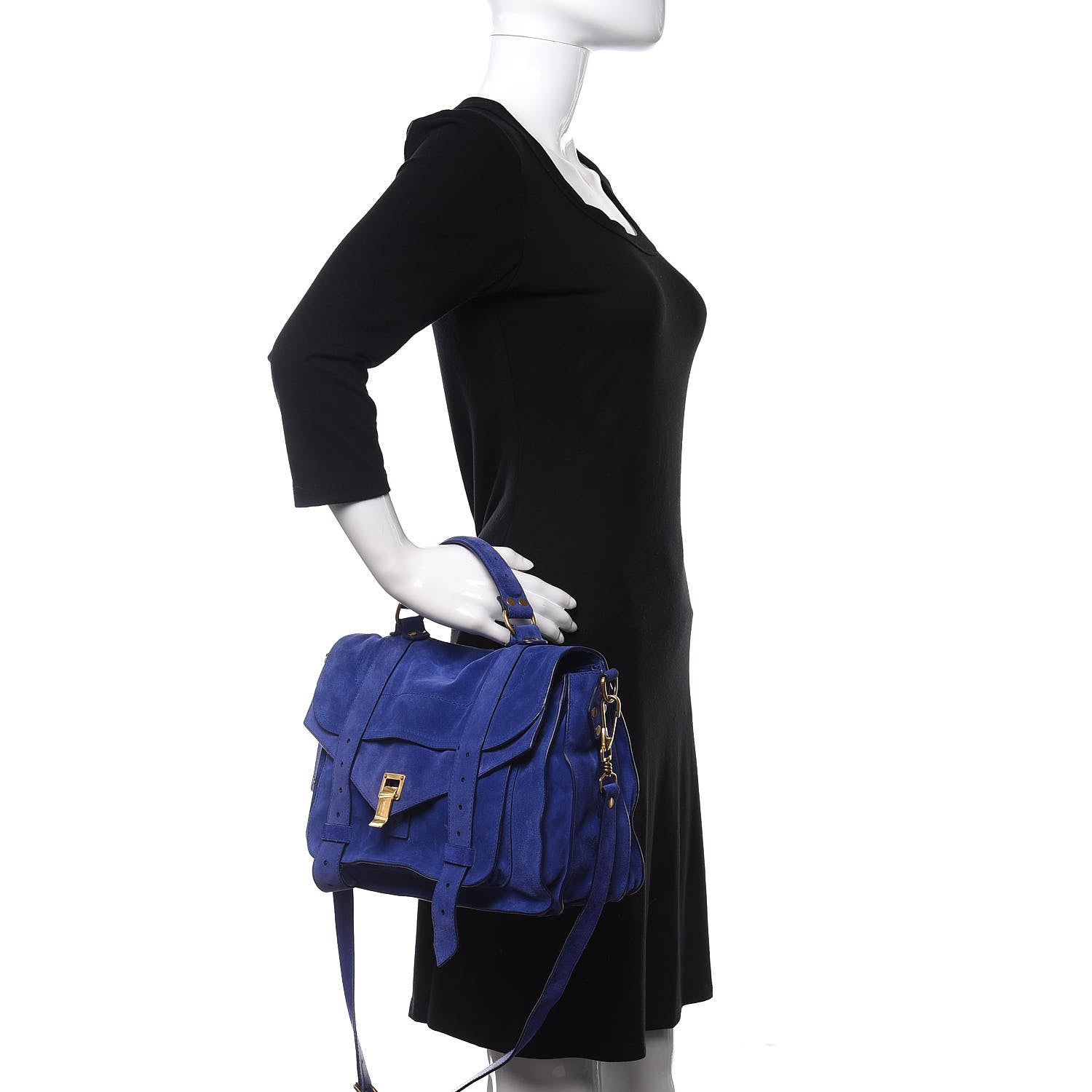 Proenza Schouler Suede PS1 Medium Satchel Royal Blue 2 of 15
