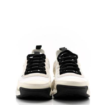 Chanel Velvet Calfskin Mixed Fibers CC Sneakers 37 Ivory Black 2 of 8