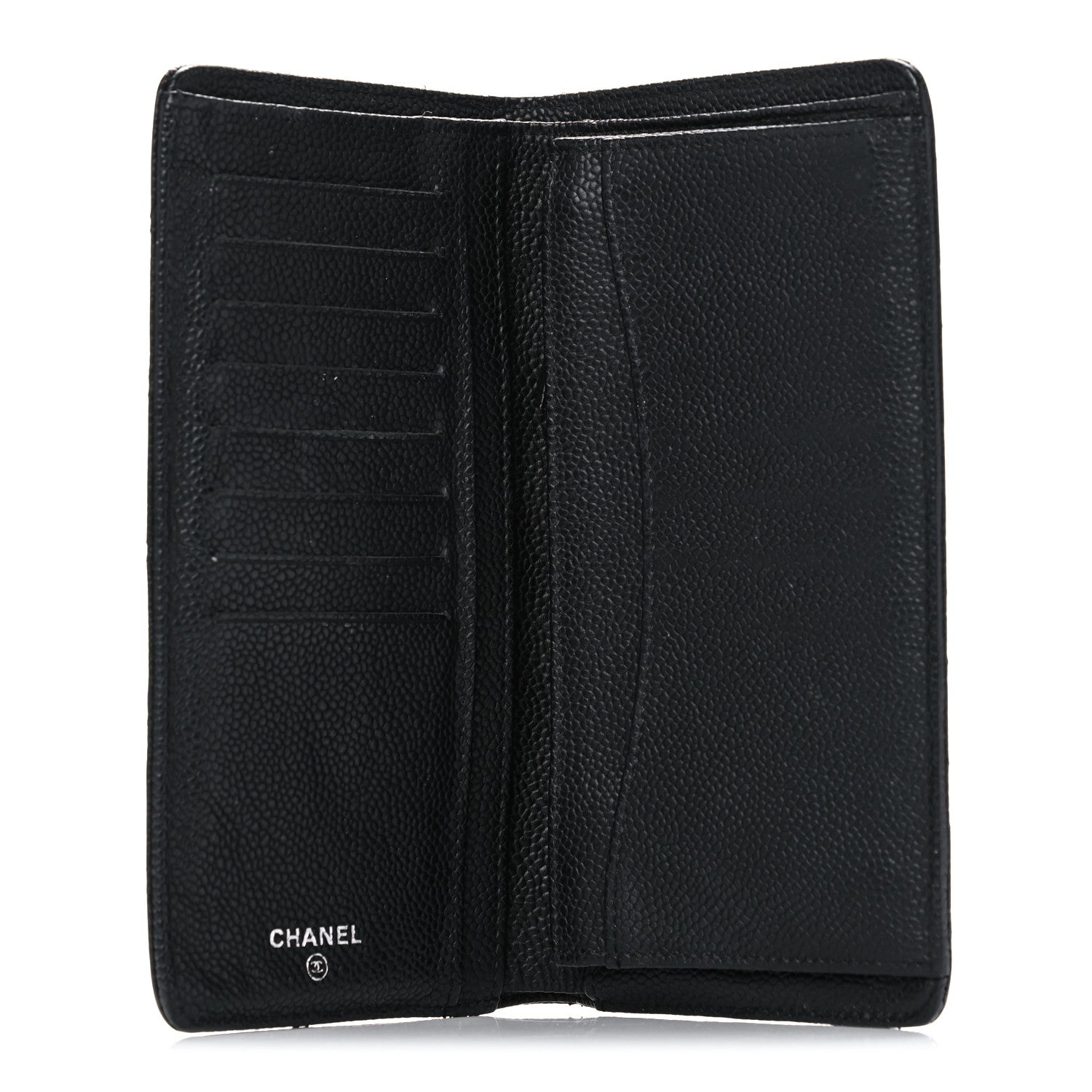 Chanel Caviar Quilted Yen Wallet Black 5 of 13