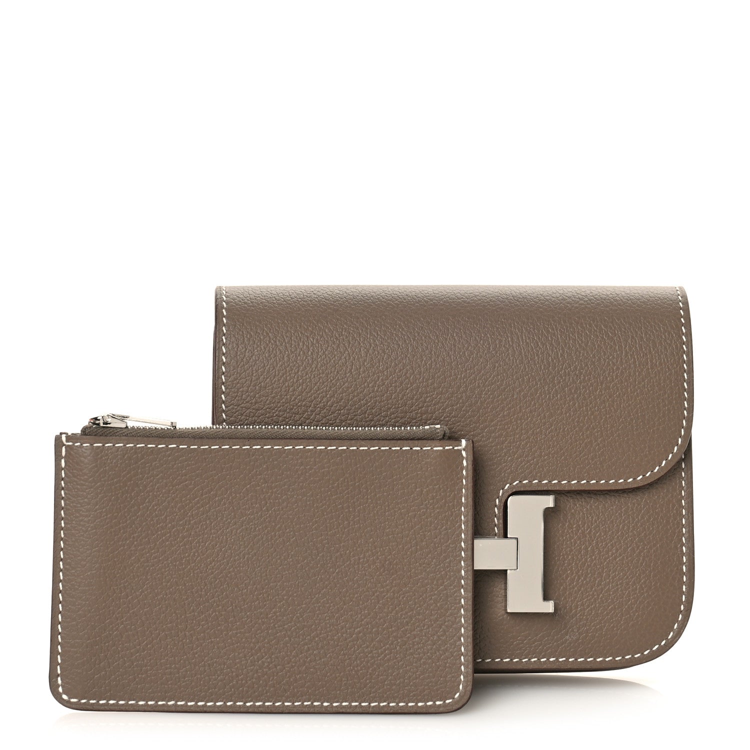 Hermes Evercolor Constance Slim Wallet Etoupe 7 of 10