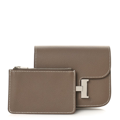 Hermes Evercolor Constance Slim Wallet Etoupe 7 of 10