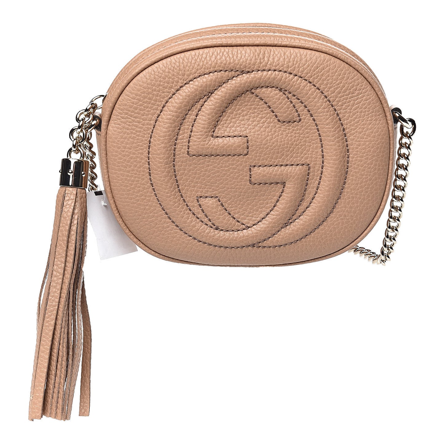 Pebbled Calfskin Mini Soho Chain Bag Camelia